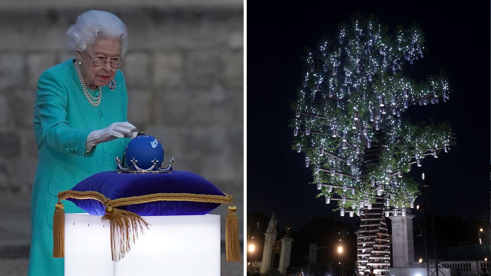 Platinum Jubilee: Queen triggers lighting of Jubilee beacons across UK | UK News
