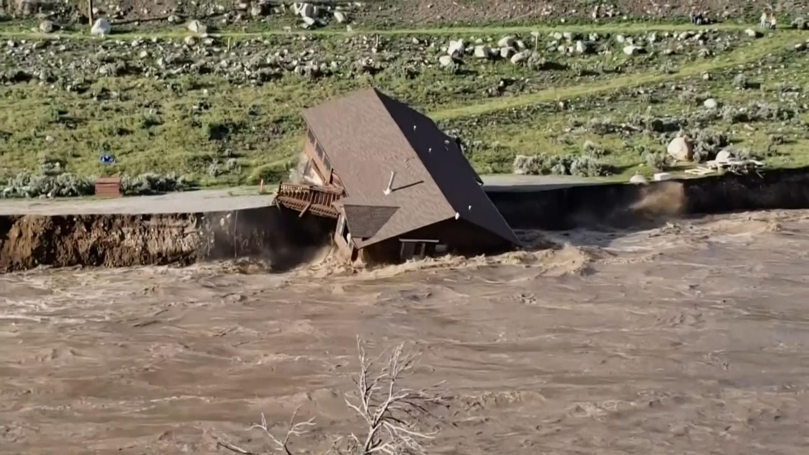 House In Yellowstone National Park Is Swept Away By Floods US News   Skynews Yellowstone National Park 5804111 