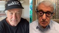 Alec Baldwin interviewed Woody Allen on Instagram Live. Pic: @alecbaldwininsta/@woodyallenofficial