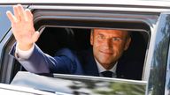 Emmanuel Macron at a polling station in Le Touquet last Sunday