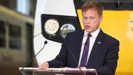 Transport Secretary Grant Shapps delivers a speech to set out the Government&#39;s vision to create a reformed and modernised railway, at Siemens Traincare Facility Mobility Division Rail Systems, in north London. Picture date: Thursday June 16, 2022.
