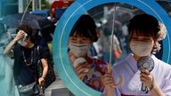 People in Japan suffer under sweltering temperatures