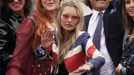Kate Moss attends the Platinum Jubilee Pageant, marking the end of the celebrations for the Platinum Jubilee of Britain&#39;s Queen Elizabeth, in London, Britain, June 5, 2022. Aaron Chown/Pool via REUTERS
