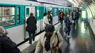 Passengers on the Paris metro. File pic: AP
