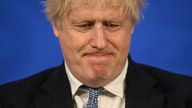 Britain&#39;s Prime Minister Boris Johnson holds a news conference in response to the publication of the Sue Gray report Into "Partygate", at Downing Street in London, England May 25, 2022. Leon Neal/Pool via REUTERS