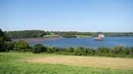 View of Dam at Roadford Lake Reservoir in Cornwall, England. Pic: iStock