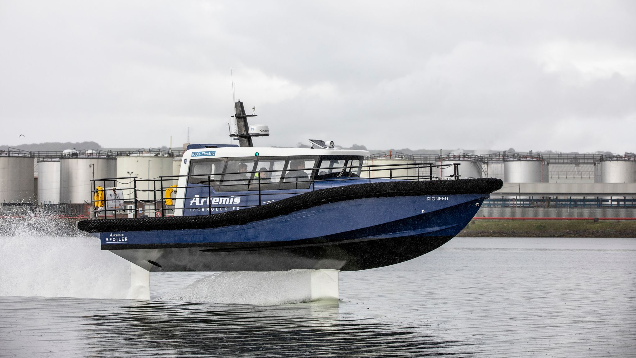 World's first commercially available 'flying' hydrofoil boat launched