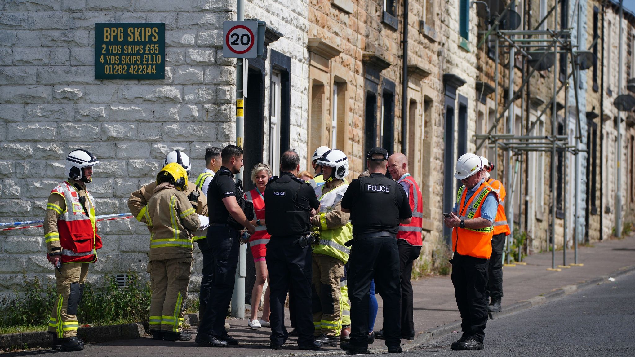 Burnley Teenage girl pulled from rubble and man seriously injured