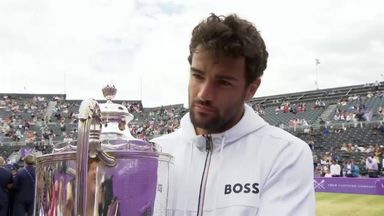 Emotional Berrettini stunned by Queen's win