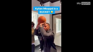 Mbappe with the buckets! PSG star spotted at NBA draft