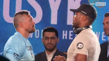 Joshua and Usyk share intense face-off