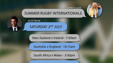 Watch the Summer Rugby Internationals live on Sky Sports!