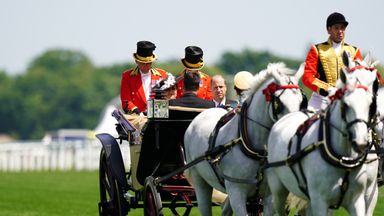 Prince William leads Ascot Royal Procession