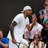 Nick Kyrgios during his match against Paul Jubb on day two of the 2022 Wimbledon Championships