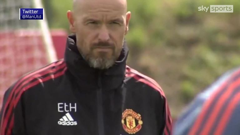 Erik ten Hag leads first Manchester United training session