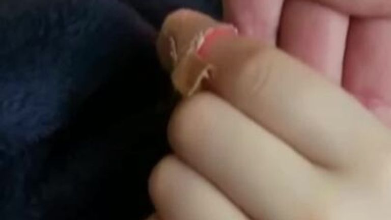 Archie’s Battersbee family says this video shows him gripping his mum’s fingers
 

