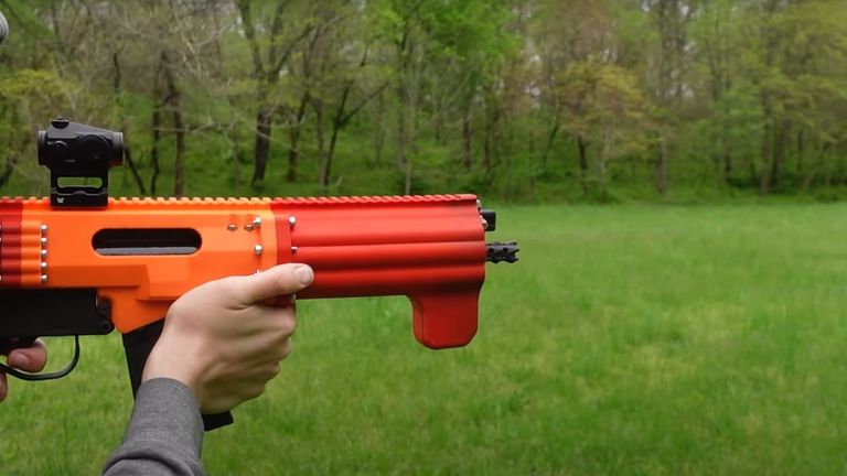 3D printed guns are often colourful and looks more like toys than traditional firearms. Pic: IvanPrintsGuns