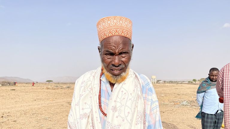 Village of Gideis where nearly 90 year old Ismail Mohamud says it is the worst drought he has ever experienced