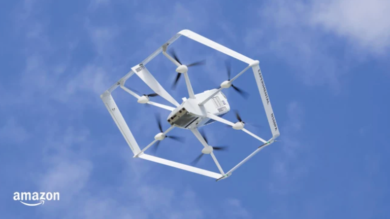 Amazon went through dozens of drone prototypes before settling on the hexagonal design