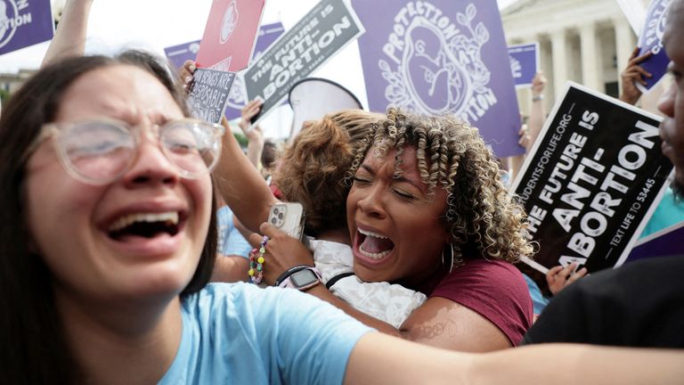 Anti-abortion demonstrators in Washington DC