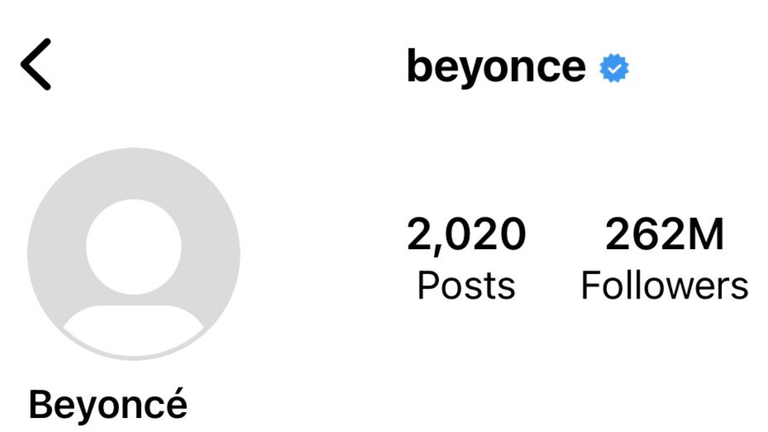 Beyonce's Instagram account is now missing a profile picture
