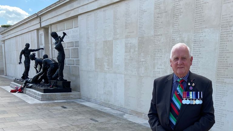 The names of all 255 British service personnel who died in the Falkland Islands conflict 40 years ago are inscribed on the Armed Forces Memorial and the National Memorial Arboretum in Staffordshire. Veterans, including Bill Haley, and other bereaved relatives have gathered for a service of remembrance.