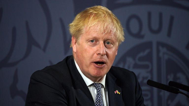 Prime Minister Boris Johnson during his speech at Blackpool and The Fylde College in Blackpool, Lancashire where he announced new measures to potentially help millions onto the property ladder. Picture date: Thursday June 9, 2022.
