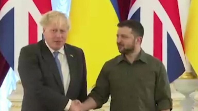 Boris Johnson made a surprise visit to Kyiv, Ukraine, after pulling out of giving a speech to Conservative MPs in Doncaster.