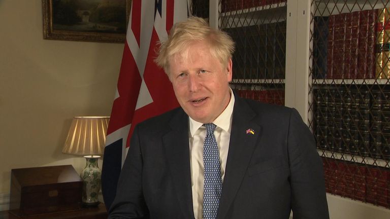 Boris Johnson talks about the 41% of Tory MPs that have no confidence in his leadership.