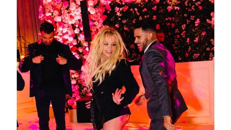 Britney Spears with husband Sam Asghari.  Photo: Britney Spears / Instagram