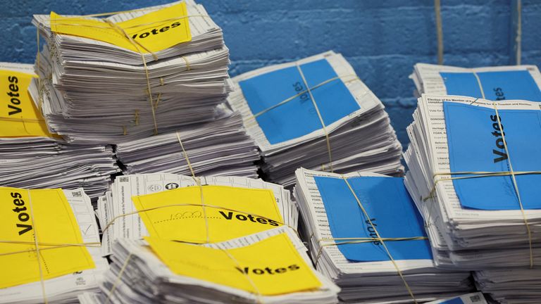 Votes are counted at the Tiverton and Honiton by-election