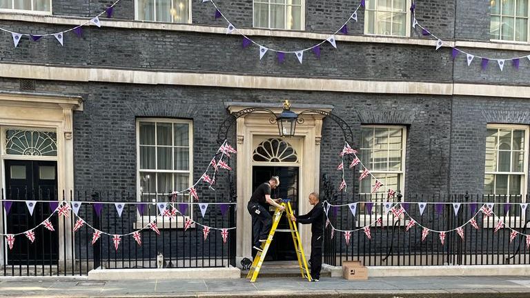 The day after 148 MPs voted against Boris Johnson, the Jubilee bunting was taken down in Downing Street