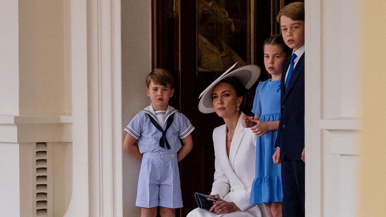 The Duchess of Cambridge and her children. Pic: @KensingtonRoyal