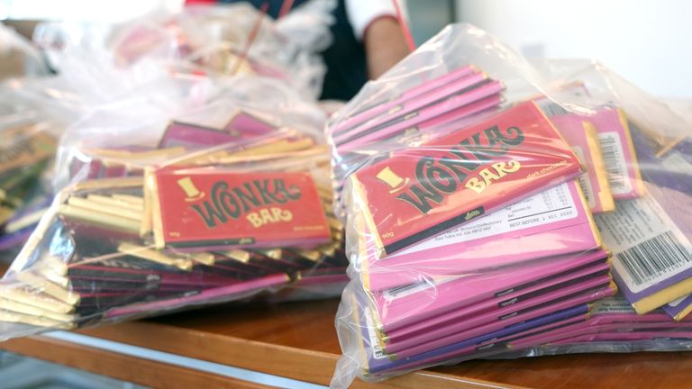 Undated handout photo issued by Westminster City Council of a haul of fake Wonka chocolate bars worth £22,000 are among counterfeit products totalling £100,000 seized from three stores on London&#39;s Oxford Street. Issue date: Wednesday June 15, 2022.
