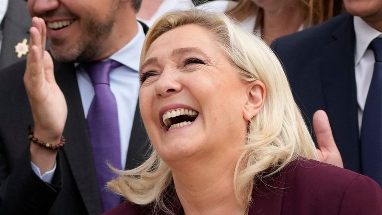 Marine Le Pen&#39;s National Rally party won 89 seats. Pic: AP