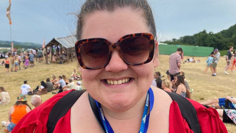 Harriet Wheeler, 32, from Brighton, in Glastonbury