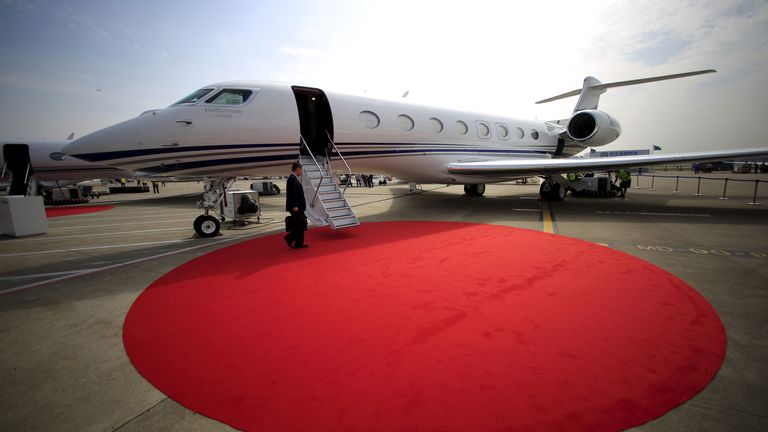 The other plane the US wants to seize is a Gulfstream G650 ER. File pic