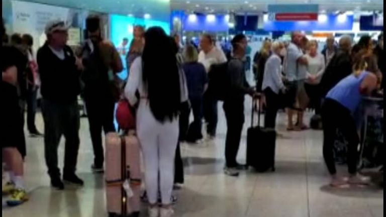 Travellers have been waiting &#39;hours&#39; for luggage at Heathrow today and many have been told to come back later in the evening.