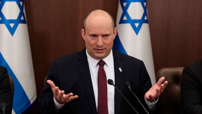 Israeli Prime Minister Naftali Bennett. Pic: AP