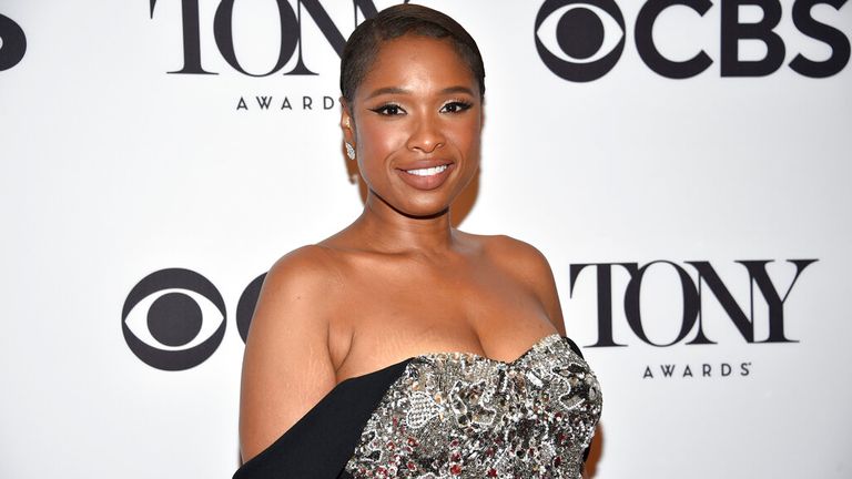 Jennifer Hudson, co-producer of "A Strange Loop," winner of the award for best new musical, poses in the press room at the 75th annual Tony Awards on Sunday, June 12, 2022, in New York. (Photo by Evan Agostini/Invision/AP)