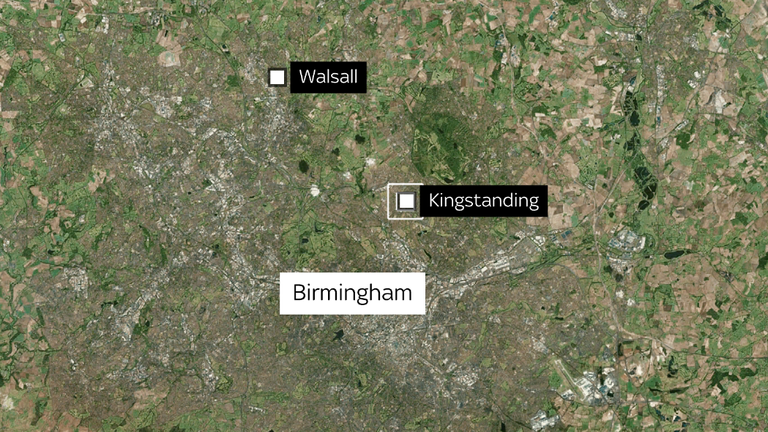A map of Kingstanding in Birmingham