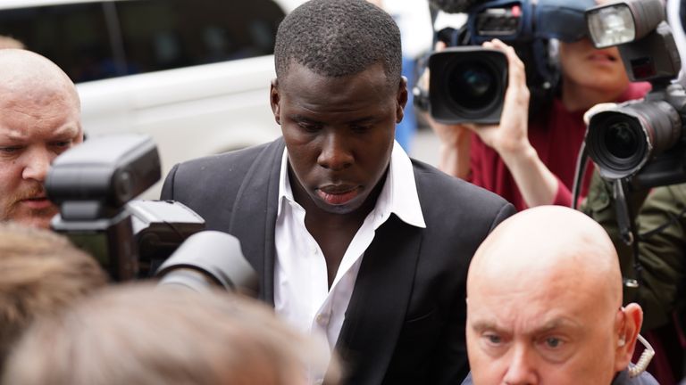 West Ham defender Kurt Zouma arrives at Thames Magistrates' Court, London, where he will be sentenced for kicking his cat after being prosecuted by the RSPCA under the Animal Welfare Act. Zouma admitted two counts of animal cruelty on May 24, after a video filmed by his brother Yoan was posted on Snapchat. Picture date: Wednesday June 1, 2022.
