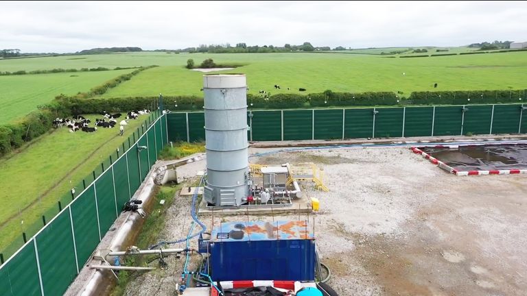 The Preston New Road fracking site in Lancashire 