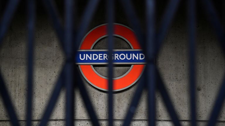 A tube station entrance remains closed in Westminster Station during the morning rush hour as the London Underground system is shut due to industrial action in London, Britain, March 1, 2022. REUTERS/Toby Melville