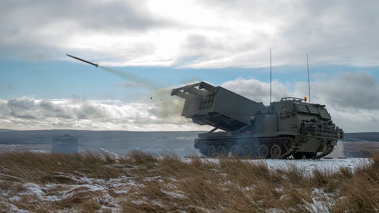 The M270 rocket system being donated by Britain can hit targets up to 50 miles away with &#39;pinpoint accuracy&#39;
