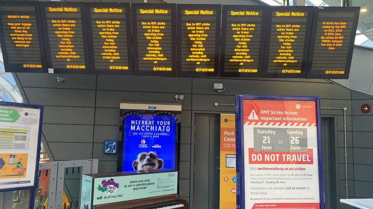 Manchester Victoria Station on Tuesday morning