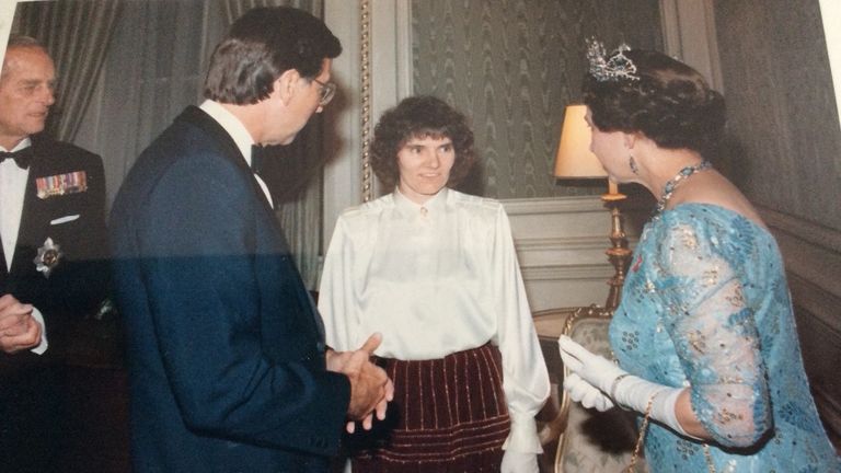 Former Premier of Quebec Robert Bourassa, Marilynn and the Queen