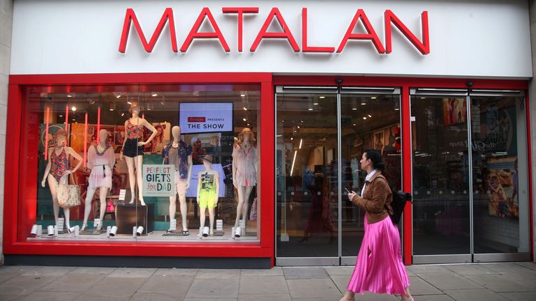  Matalan store on Oxford Street, central London.