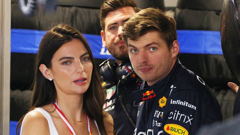  Red Bull&#39;s Max Verstappen with his girlfriend Kelly Piquet  