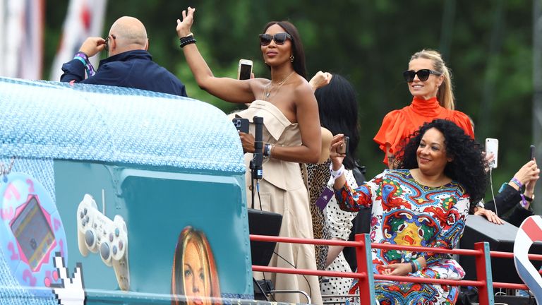Model Naomi Campbell attends the Platinum Jubilee Pageant, marking the end of the celebrations for the Platinum Jubilee of Britain&#39;s Queen Elizabeth, in London, Britain, June 5, 2022. REUTERS/Hannah McKay/Pool
